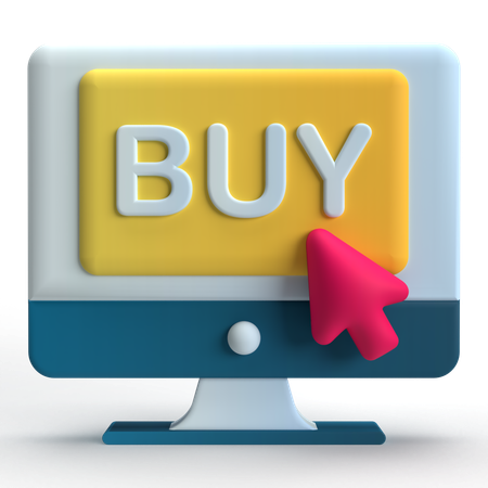 Comprar on-line  3D Icon