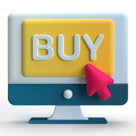 Comprar on-line  3D Icon