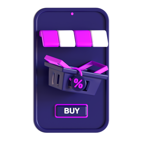 Comprar on-line  3D Icon