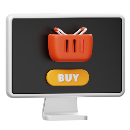 Comprar on-line  3D Icon