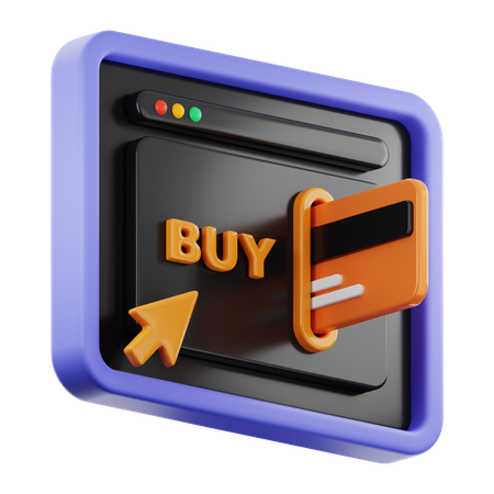 Comprar on-line  3D Icon