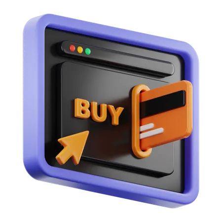 Comprar on-line  3D Icon