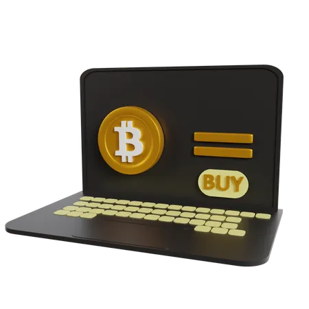 Comprar bitcoin on-line  3D Icon