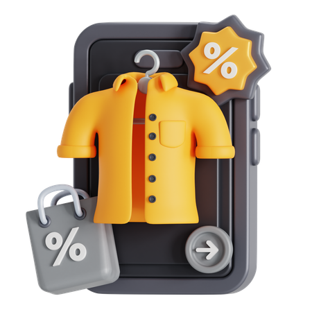 Comprar ropa  3D Icon