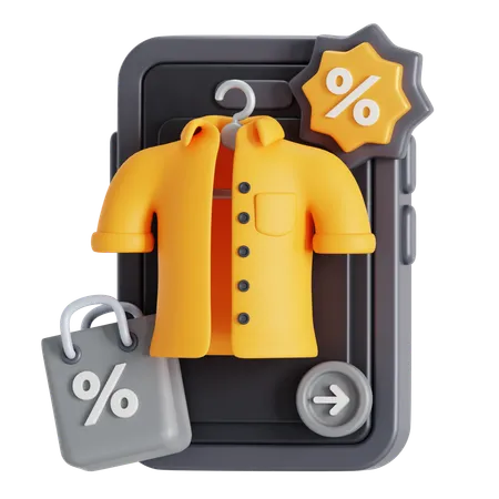 Comprar ropa  3D Icon