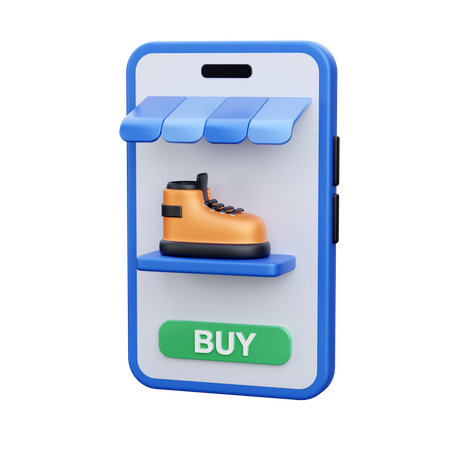 Comprar sapatos on-line  3D Icon