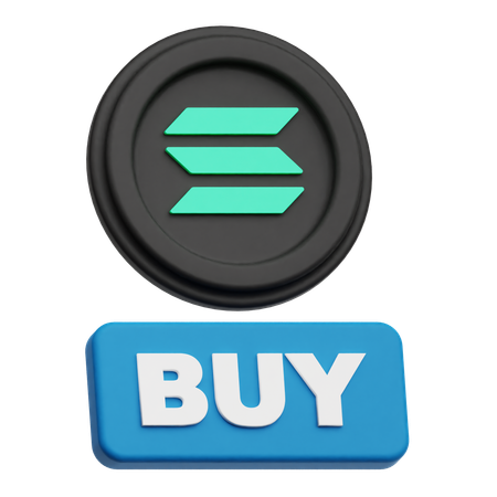 Compre Solana Crypto Coin  3D Icon