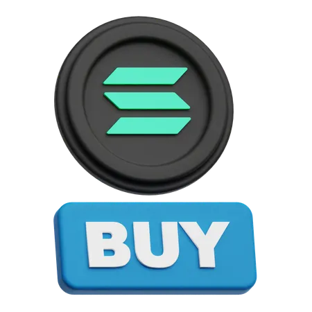 Compre Solana Crypto Coin  3D Icon