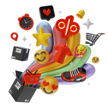 Compras  3D Icon