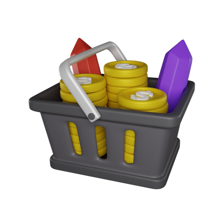 Ahorros en compras  3D Icon