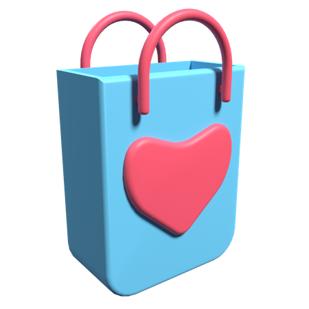 Amor de compras  3D Illustration