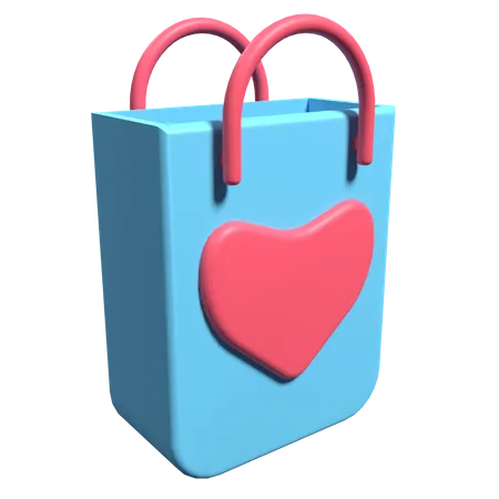 Amor de compras  3D Illustration