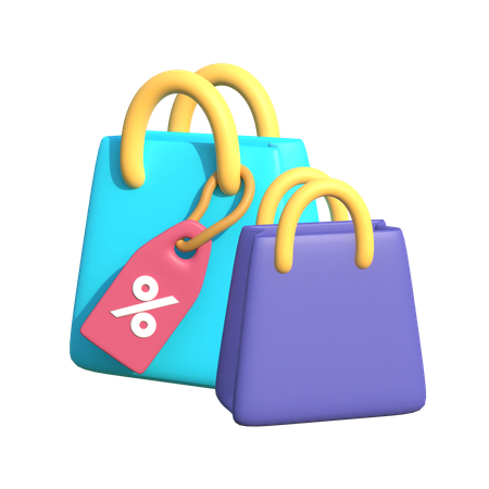 Compras com desconto  3D Illustration