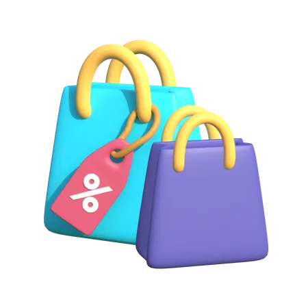 Compras com desconto  3D Illustration