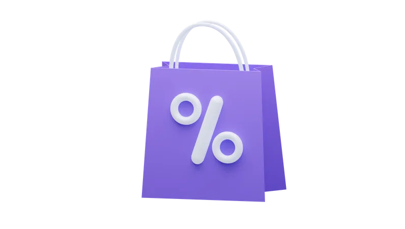 Compras com desconto  3D Illustration