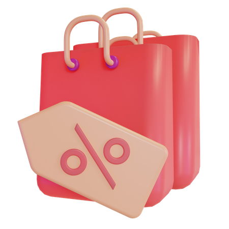 Compras com desconto  3D Illustration