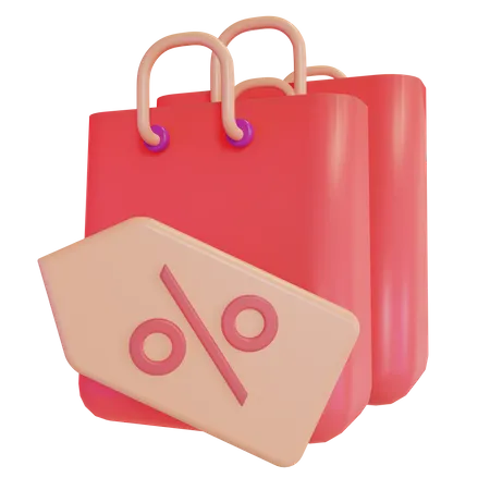 Compras com desconto  3D Illustration