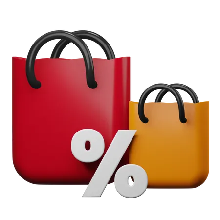 Compras com desconto  3D Illustration