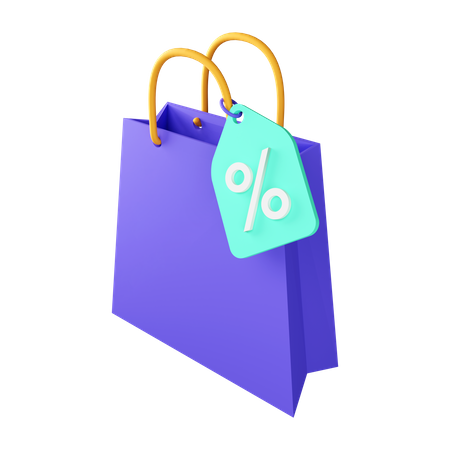 Compras com desconto  3D Illustration