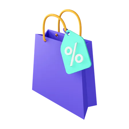 Compras com desconto  3D Illustration