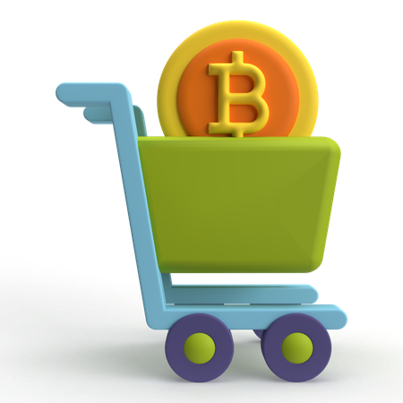 Compras de bitcoins  3D Icon