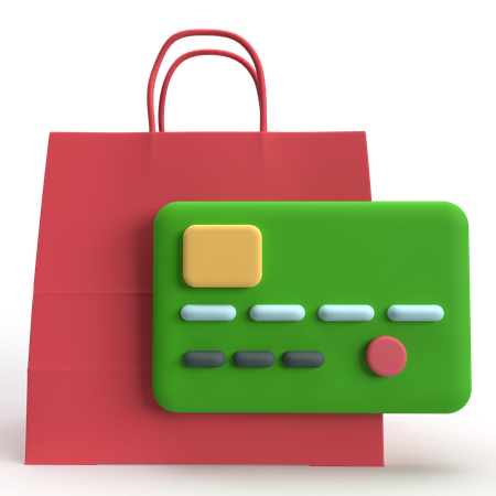 Compras con tarjeta de crédito  3D Icon