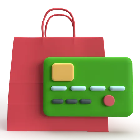 Compras con tarjeta de crédito  3D Icon