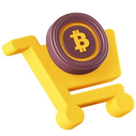 Compras de bitcoins  3D Icon