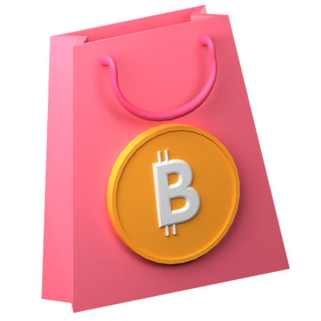 Compras de bitcoins  3D Icon