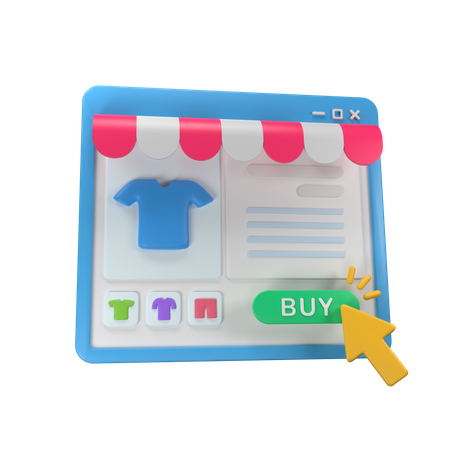Compras de comercio electrónico  3D Icon