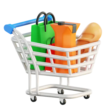 Compras de comestibles  3D Icon