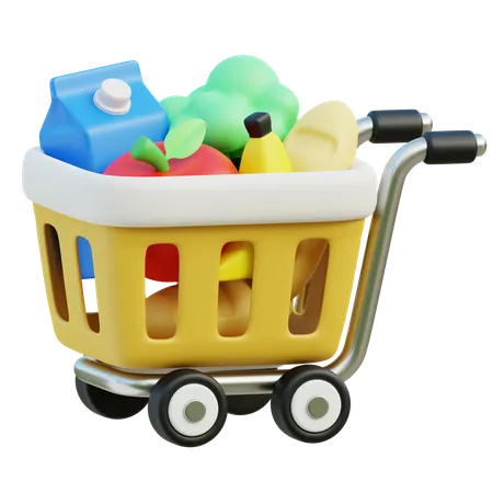 Compras de comestibles  3D Icon