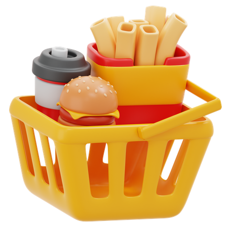 Compras de alimentos  3D Icon