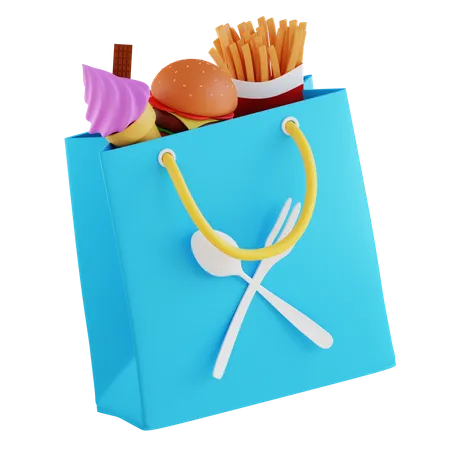 Comprando comida  3D Icon