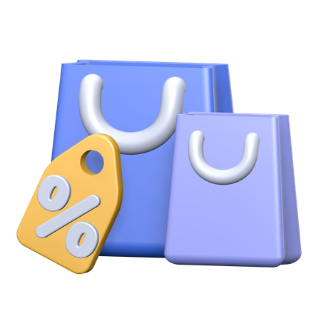 Compras con descuento  3D Illustration