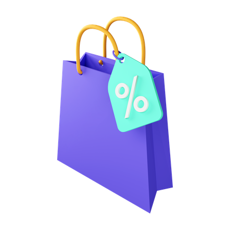 Compras con descuento  3D Illustration