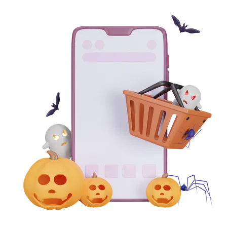 Compras de Halloween  3D Icon