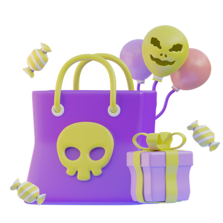 Compras de Halloween  3D Icon