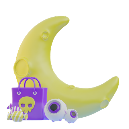 Compras de Halloween  3D Icon