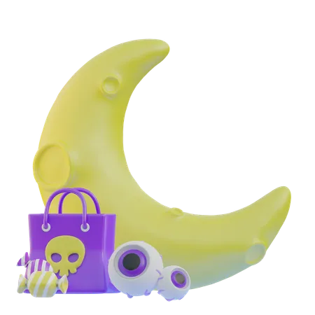 Compras de Halloween  3D Icon