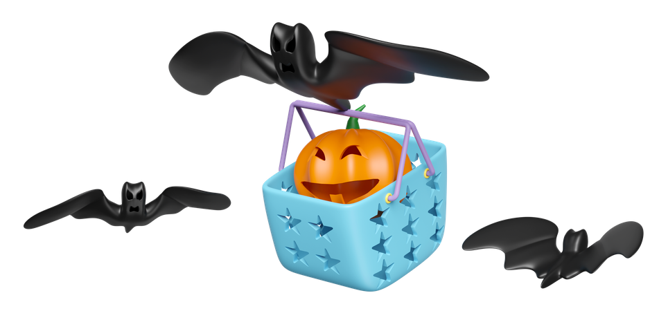 Compras de Halloween  3D Icon