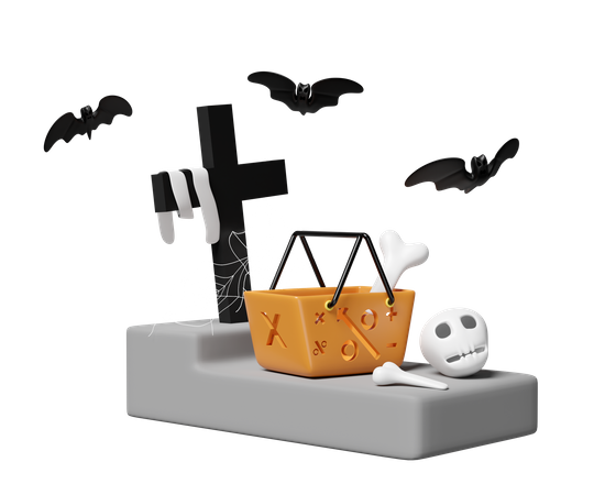 Compras de Halloween  3D Icon