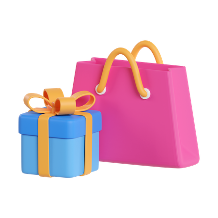 Compras de presentes  3D Icon