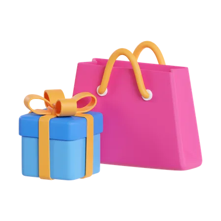 Compras de presentes  3D Icon