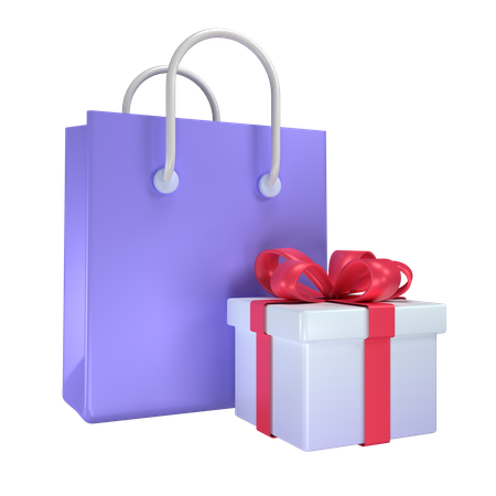 Compras de regalos  3D Icon