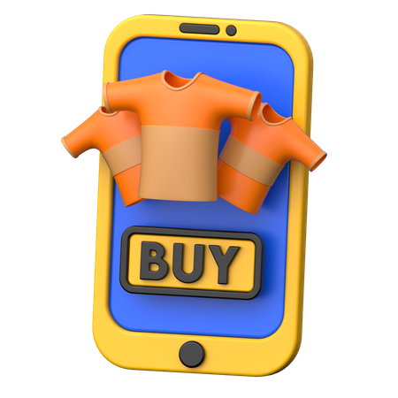 Compras de ropa en línea  3D Icon