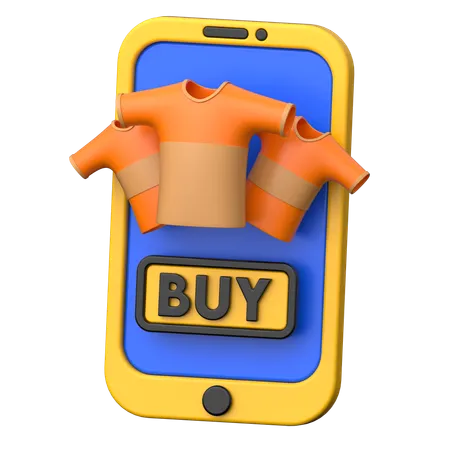 Compras de ropa en línea  3D Icon