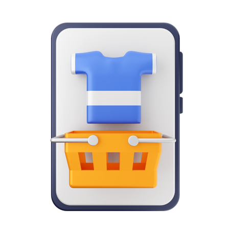 Compras de ropa en línea  3D Icon