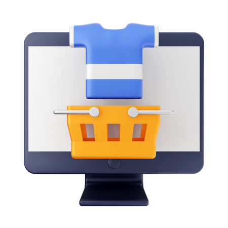 Compras de roupas on-line  3D Icon