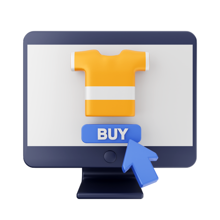 Compras de roupas on-line  3D Icon